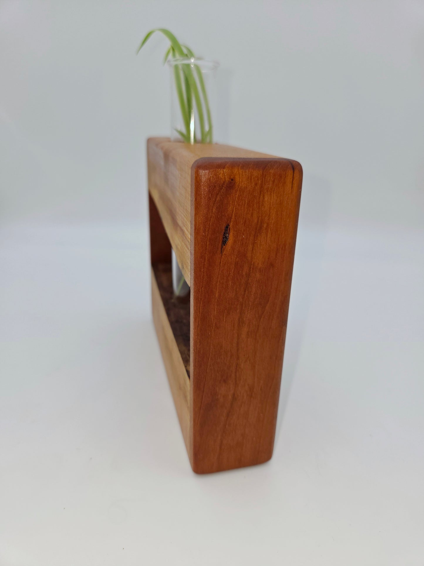 Cherry Wood Bud Vase