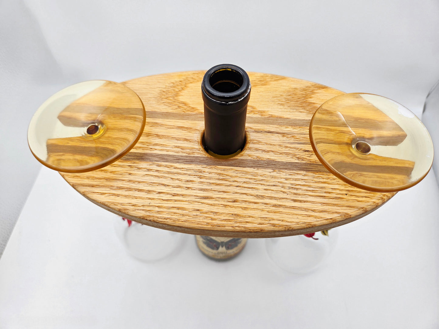 White Oak and Black Walnut Wine Caddy