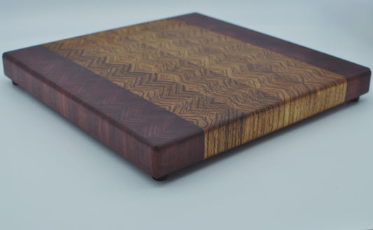 Zebrawood and Purple Heart Cutting board