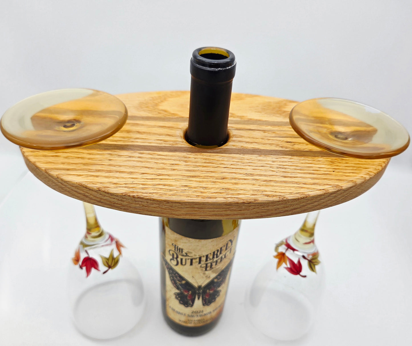 White Oak and Black Walnut Wine Caddy